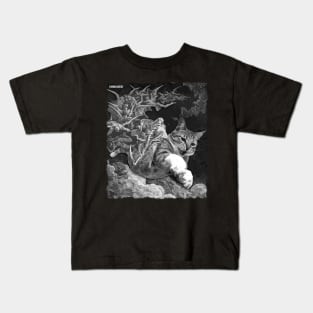 Death Rides a Pale Kitten Kids T-Shirt